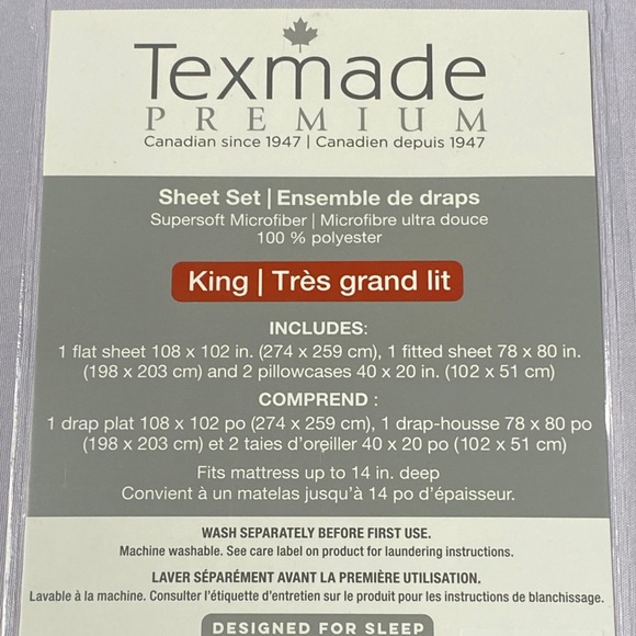 Lilac Texmade Premium Supersoft Microfibre King Sheet Set - Picture 3 of 4